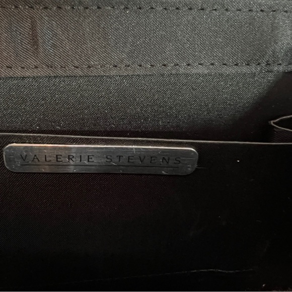 Valerie Stevens Satin Evening Bag Rhinestones Clutch Shoulder Strap Mirror - Picture 4 of 7